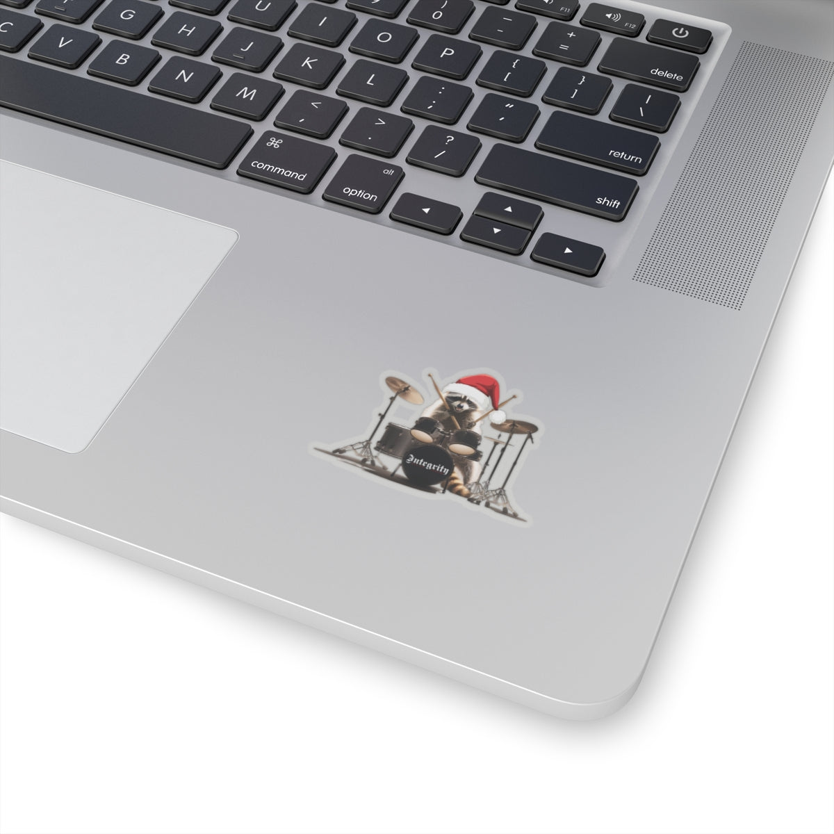 Christmas Raccoon Drummer Kiss-Cut Stickers - Holiday Décor & Gifts