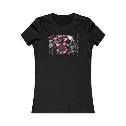 Skull Floral Women's Favorite Tee - Soft Graphic T-Shirt for Everyday Wear