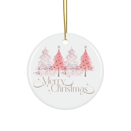 Merry Christmas Double-Sided Ceramic Ornaments - Decorative Holiday Decor (1pc, 3pcs, 5pcs, 10pcs)