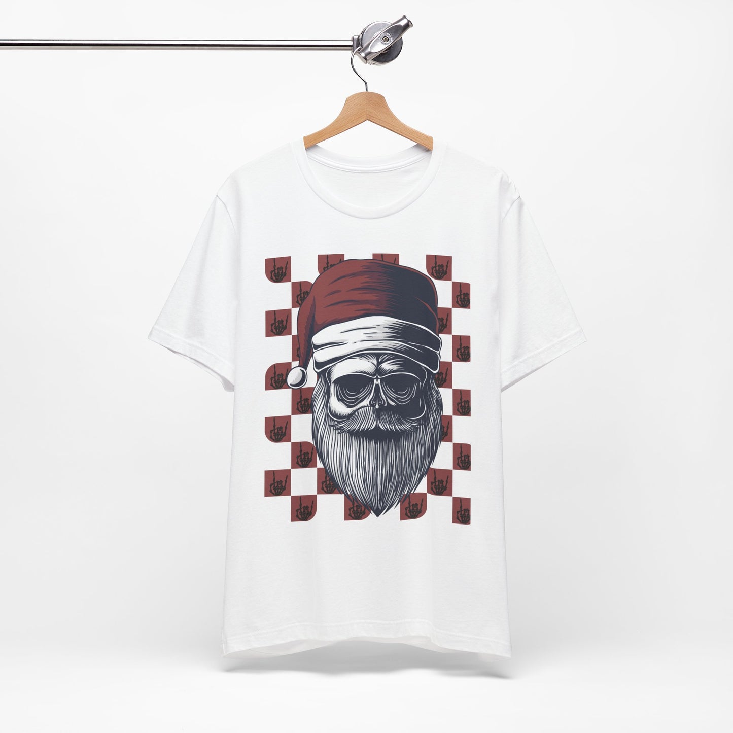 Skull Santa Unisex Jersey Tee - Perfect for Holiday Celebrations