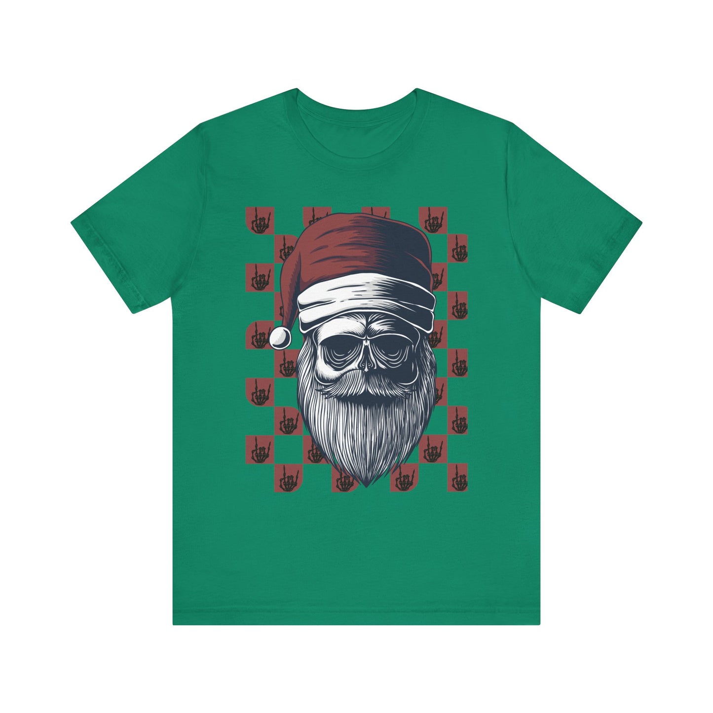 Skull Santa Unisex Jersey Tee - Perfect for Holiday Celebrations