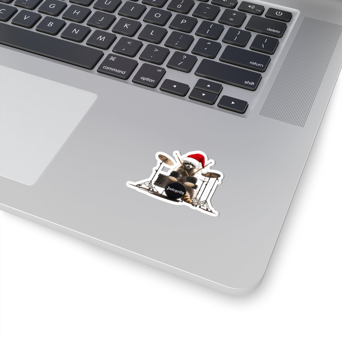 Christmas Raccoon Drummer Kiss-Cut Stickers - Holiday Décor & Gifts