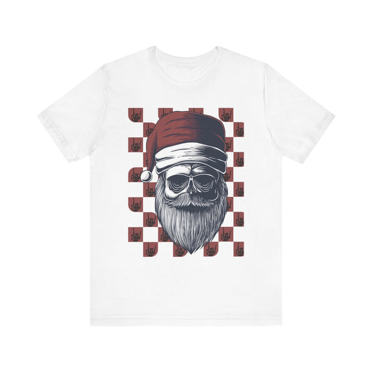 Skull Santa Unisex Jersey Tee - Perfect for Holiday Celebrations