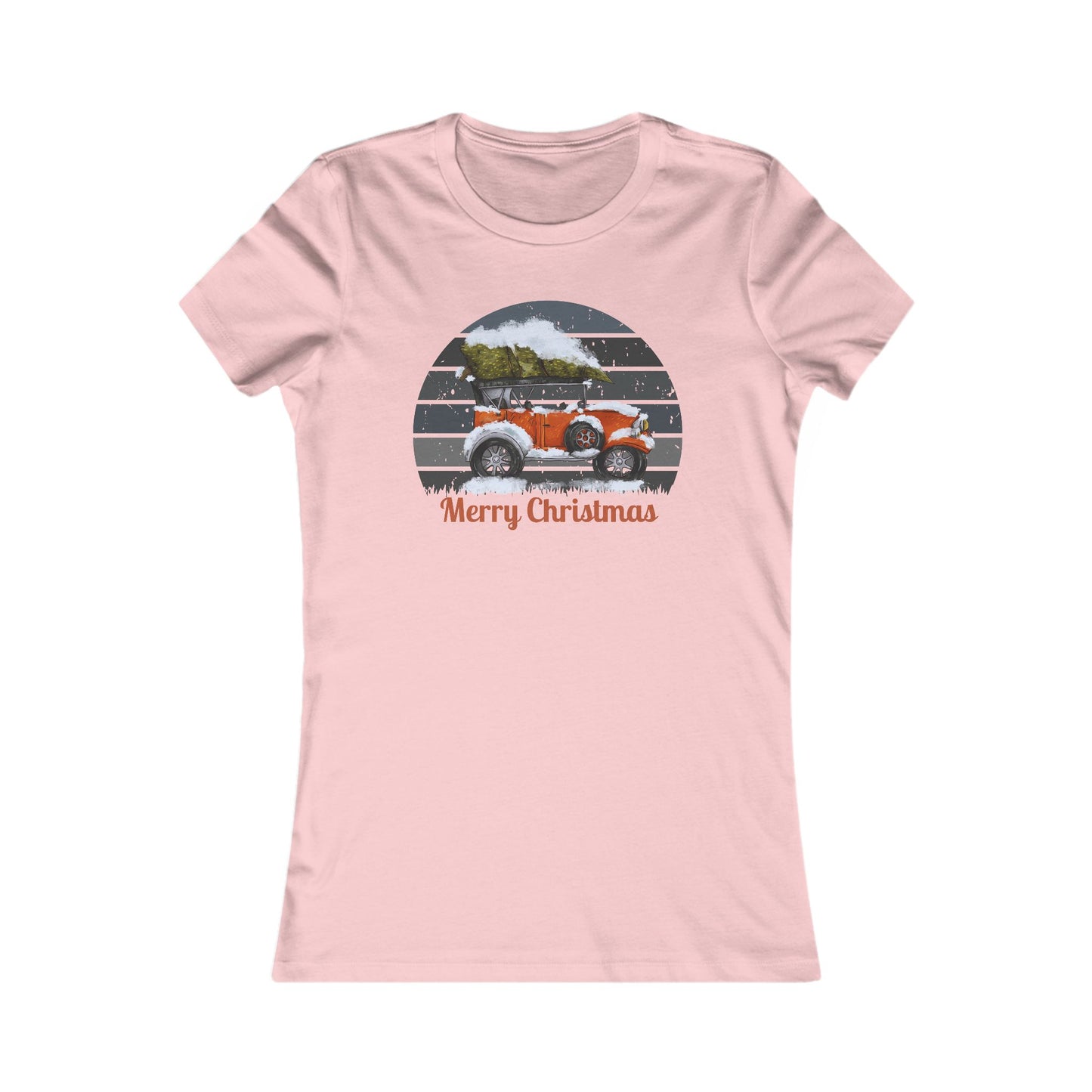 Vintage Christmas Car Women's Tee - Perfect Holiday Gift!