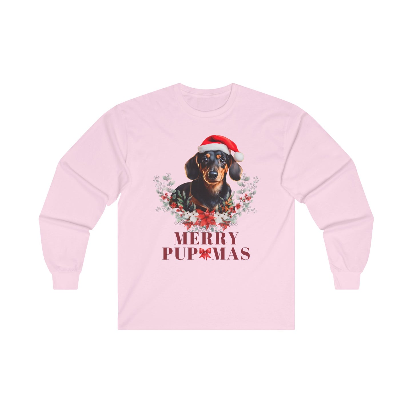 Merry Pupmas Unisex Long Sleeve Tee - Festive Dog Christmas Shirt