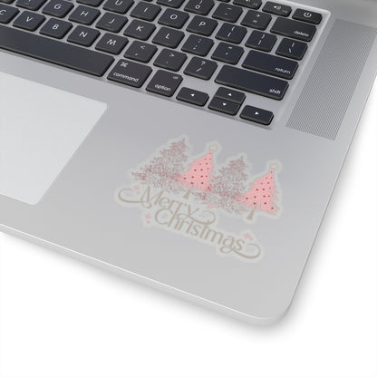 Merry Christmas Kiss-Cut Stickers - Festive Holiday Decor for Laptops & More