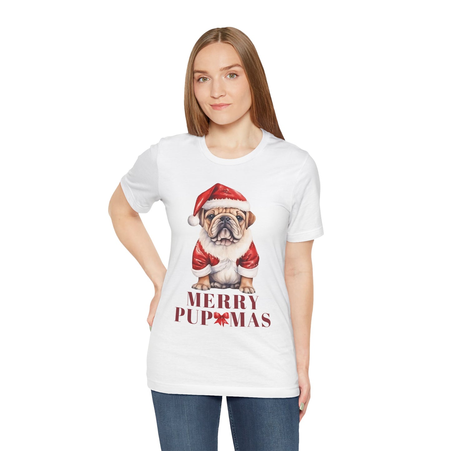 Merry Pupmas Unisex Jersey Tee - Perfect Holiday Dog T-Shirt