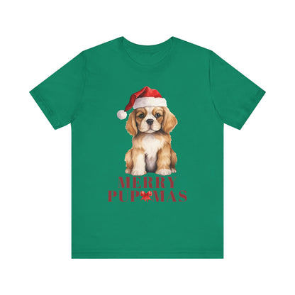 Merry Pupmas Unisex Tee - Holiday Dog Graphic Shirt