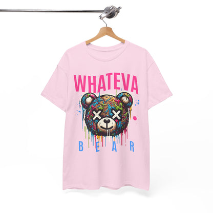 Colorful Whateva Bear Unisex Heavy Cotton Tee