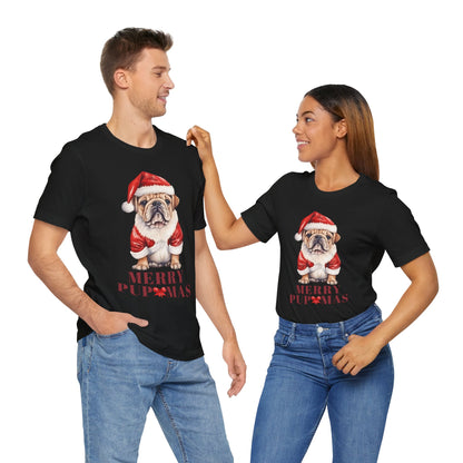 Merry Pupmas Unisex Jersey Tee - Perfect Holiday Dog T-Shirt