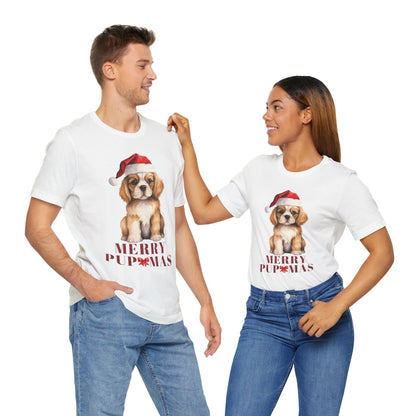 Merry Pupmas Unisex Tee - Holiday Dog Graphic Shirt