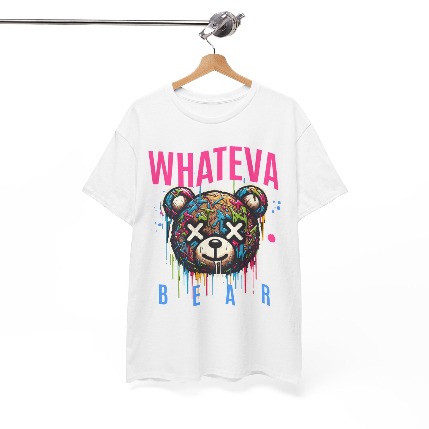 Colorful Whateva Bear Unisex Heavy Cotton Tee