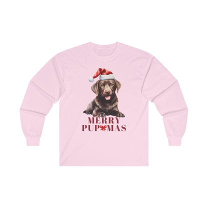 Merry Pupmas Unisex Long Sleeve Tee - Celebrate the Holidays with Your Furry Friend!