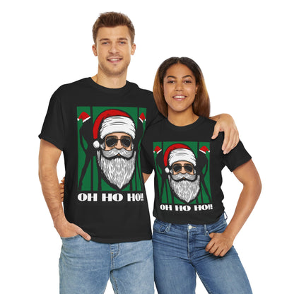 Funny Holiday Santa Graphic Unisex Heavy Cotton Tee - "Oh Ho Ho!"