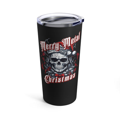 Metal Christmas Tumbler Black 20oz - Perfect Gift for Music Lovers