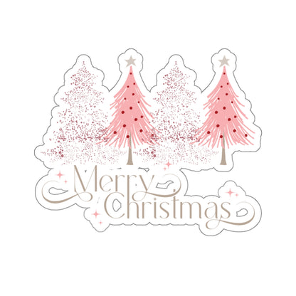 Merry Christmas Kiss-Cut Stickers - Festive Holiday Decor for Laptops & More