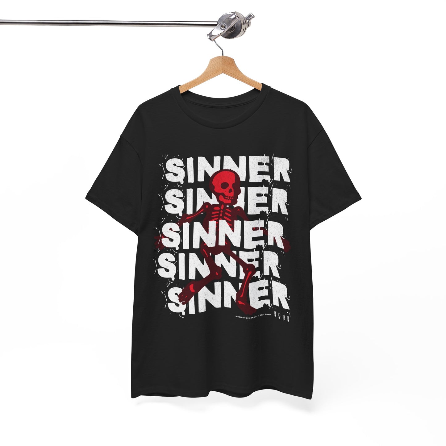 Sinner Unisex Heavy Cotton Tee - Bold Graphic T-Shirt for Halloween & Casual Wear - Express Delivery available