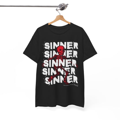 Sinner Unisex Heavy Cotton Tee - Bold Graphic T-Shirt for Halloween & Casual Wear - Express Delivery available