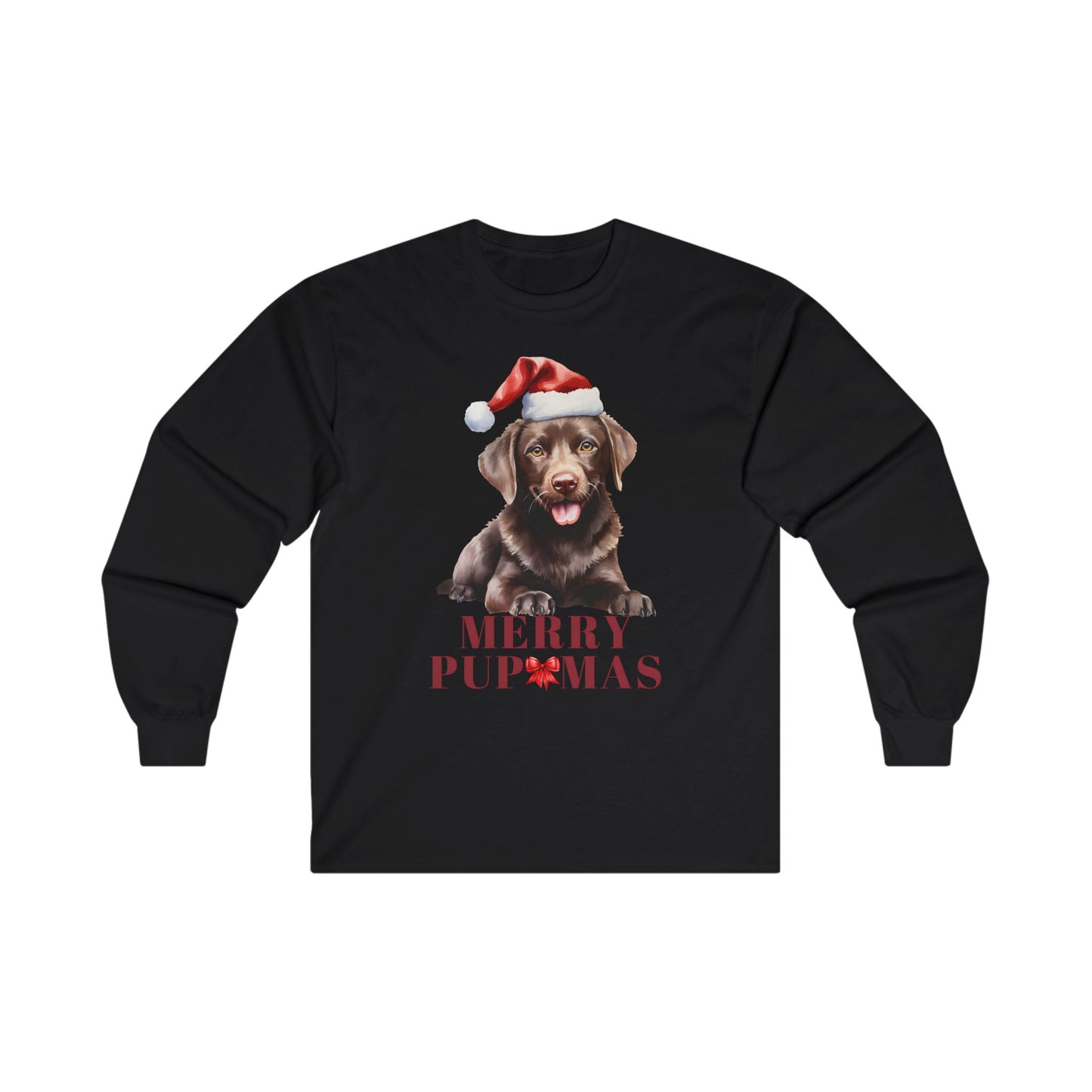 Merry Pupmas Unisex Long Sleeve Tee - Celebrate the Holidays with Your Furry Friend!