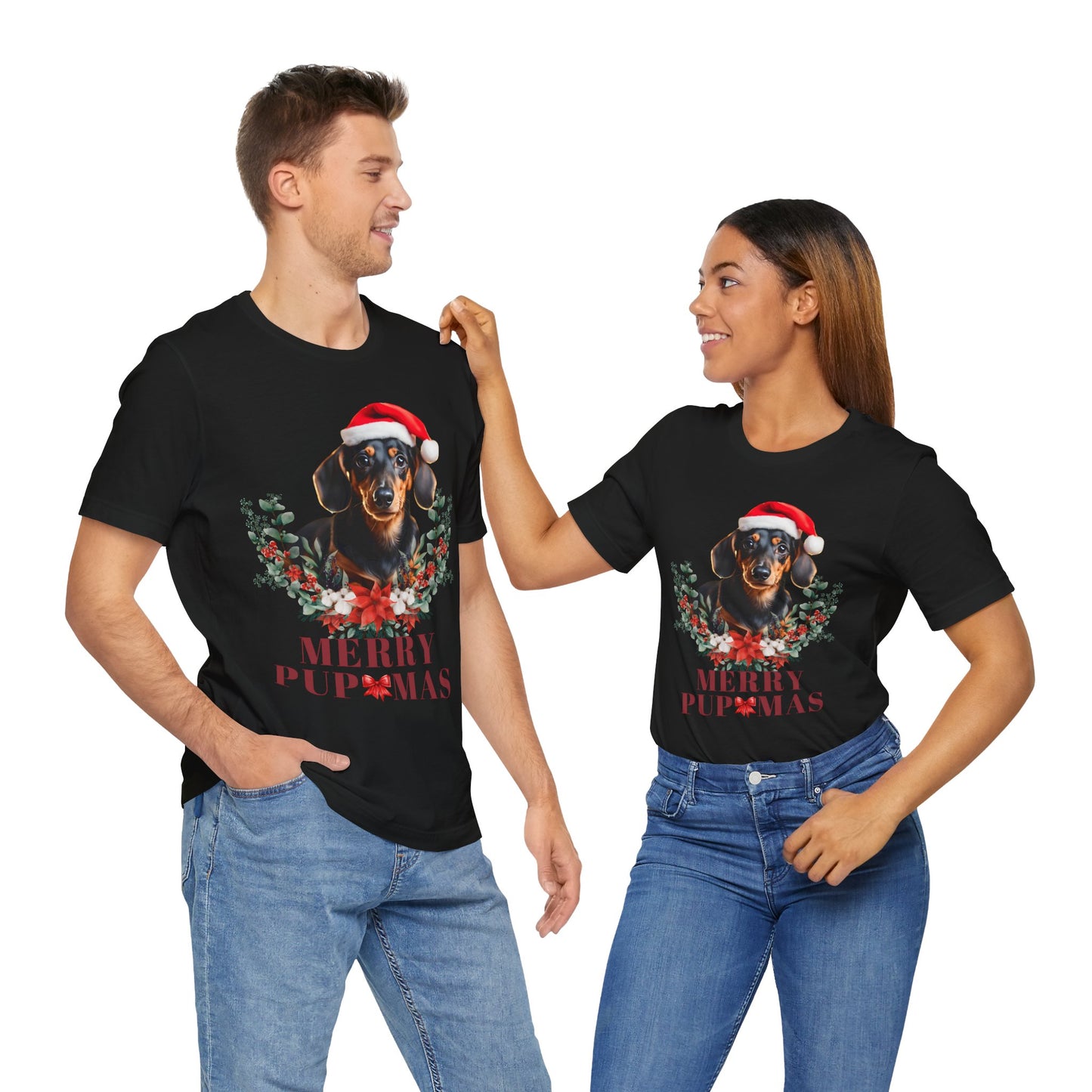 Merry Pupmas Unisex T-Shirt - Festive Dog Christmas Tee