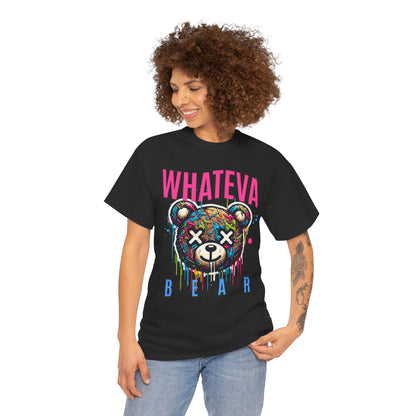 Colorful Whateva Bear Unisex Heavy Cotton Tee