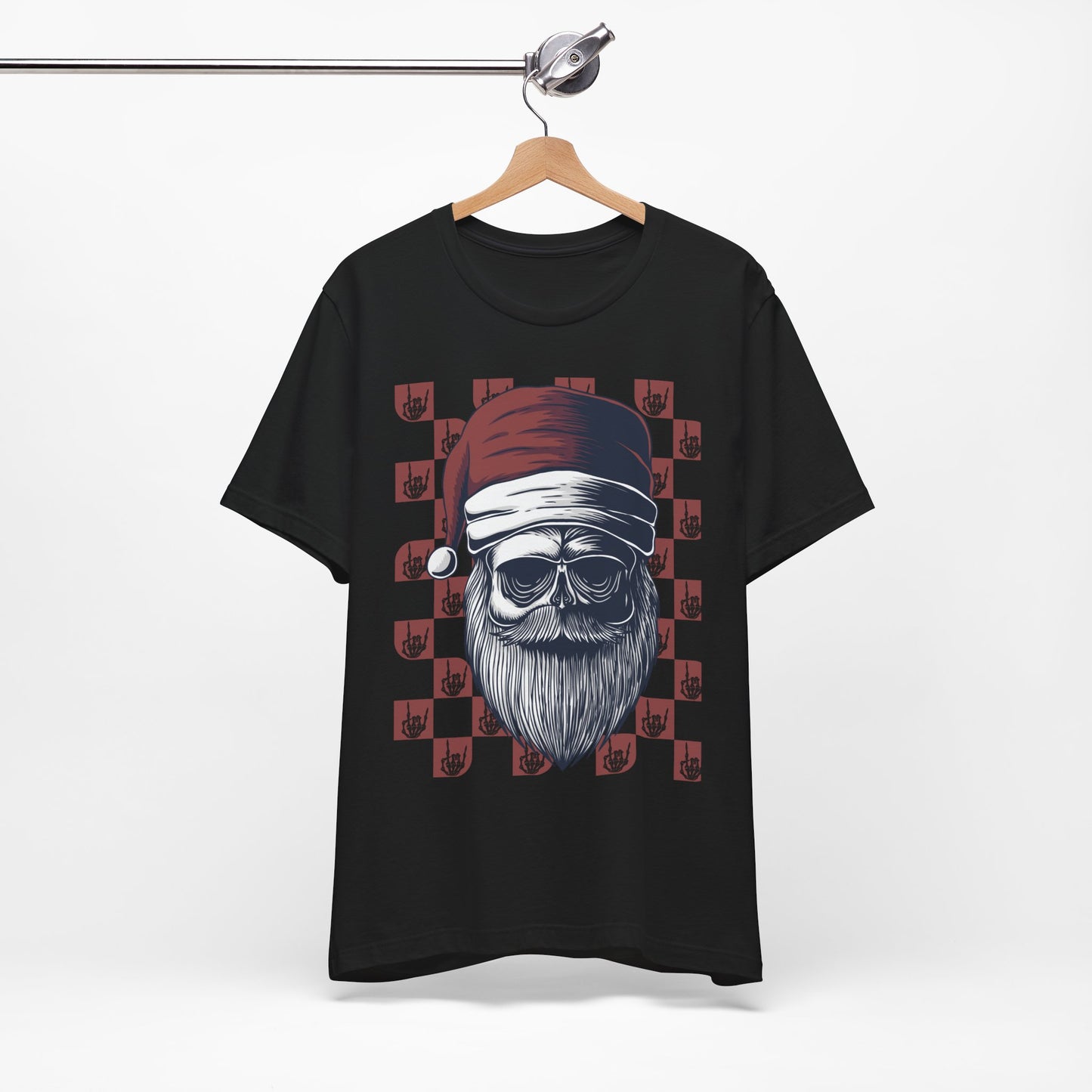 Skull Santa Unisex Jersey Tee - Perfect for Holiday Celebrations