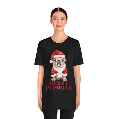 Merry Pupmas Unisex Jersey Tee - Perfect Holiday Dog T-Shirt