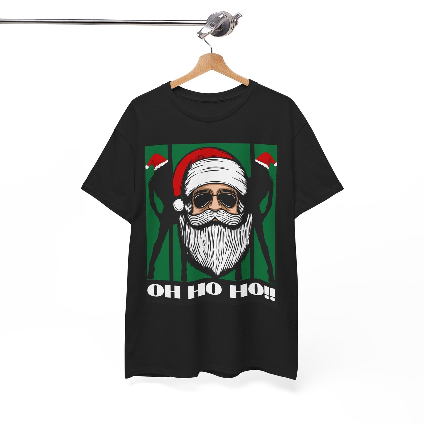 Funny Holiday Santa Graphic Unisex Heavy Cotton Tee - "Oh Ho Ho!"