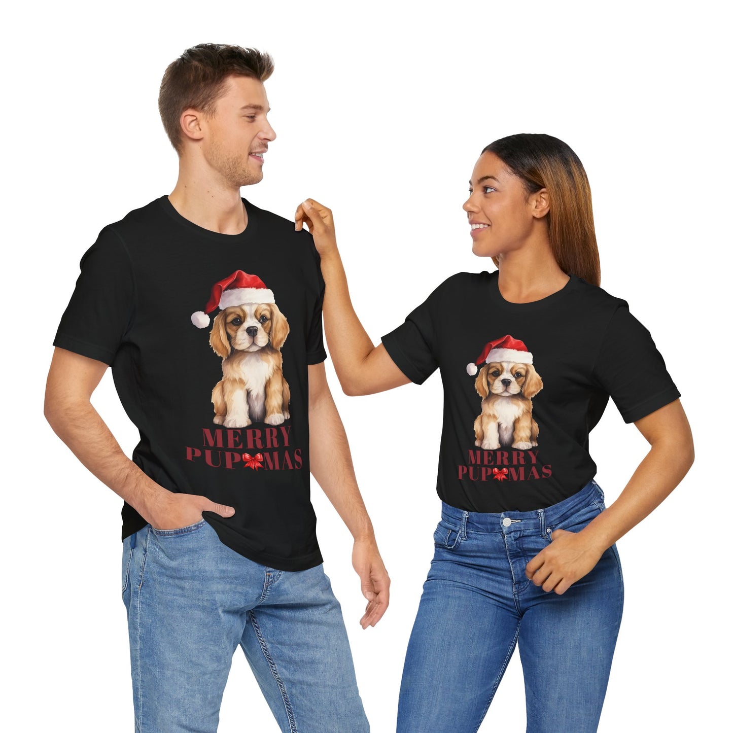 Merry Pupmas Unisex Tee - Holiday Dog Graphic Shirt