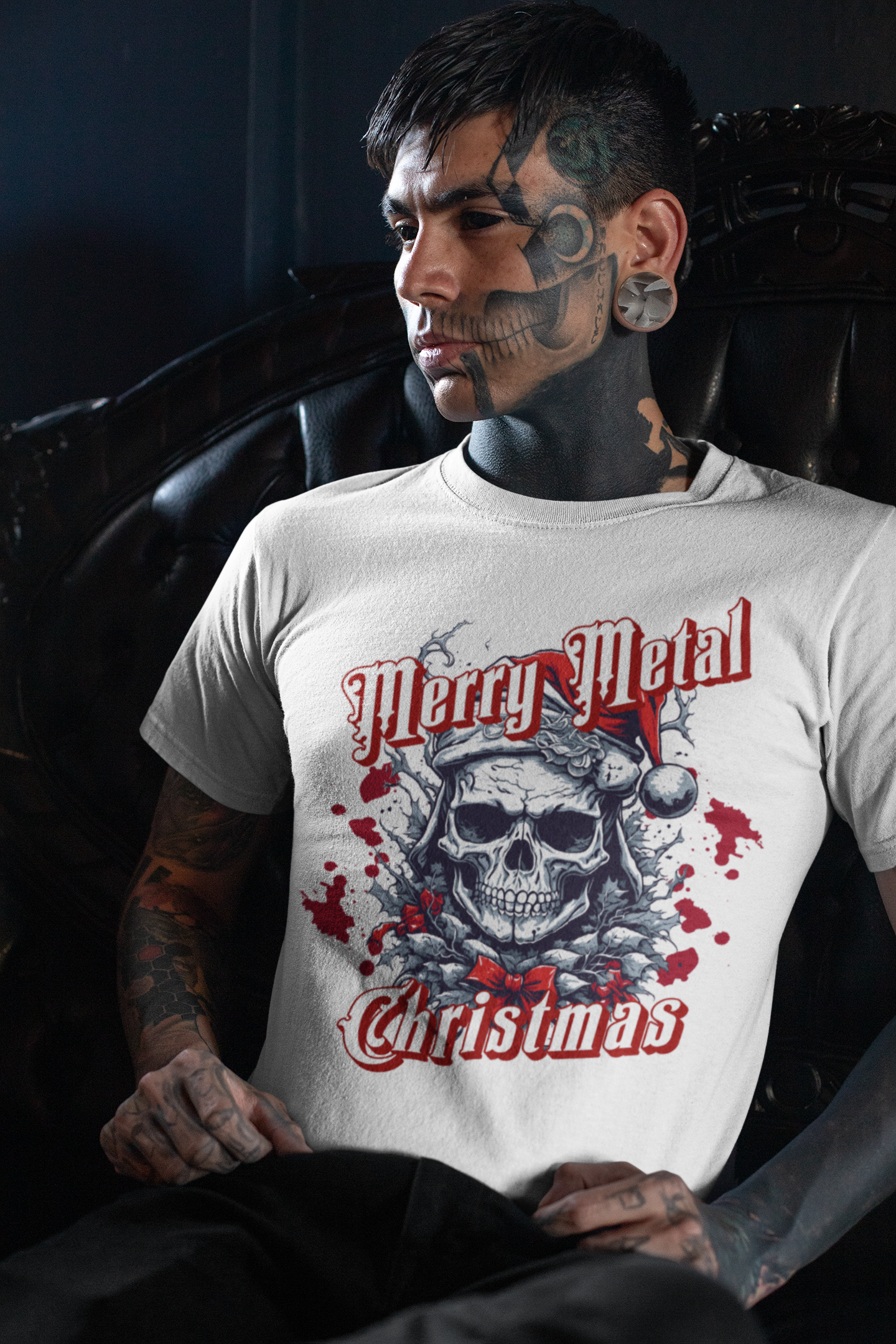 Merry Metal Christmas Tee - Unisex Heavy Cotton T-Shirt for Music Lovers