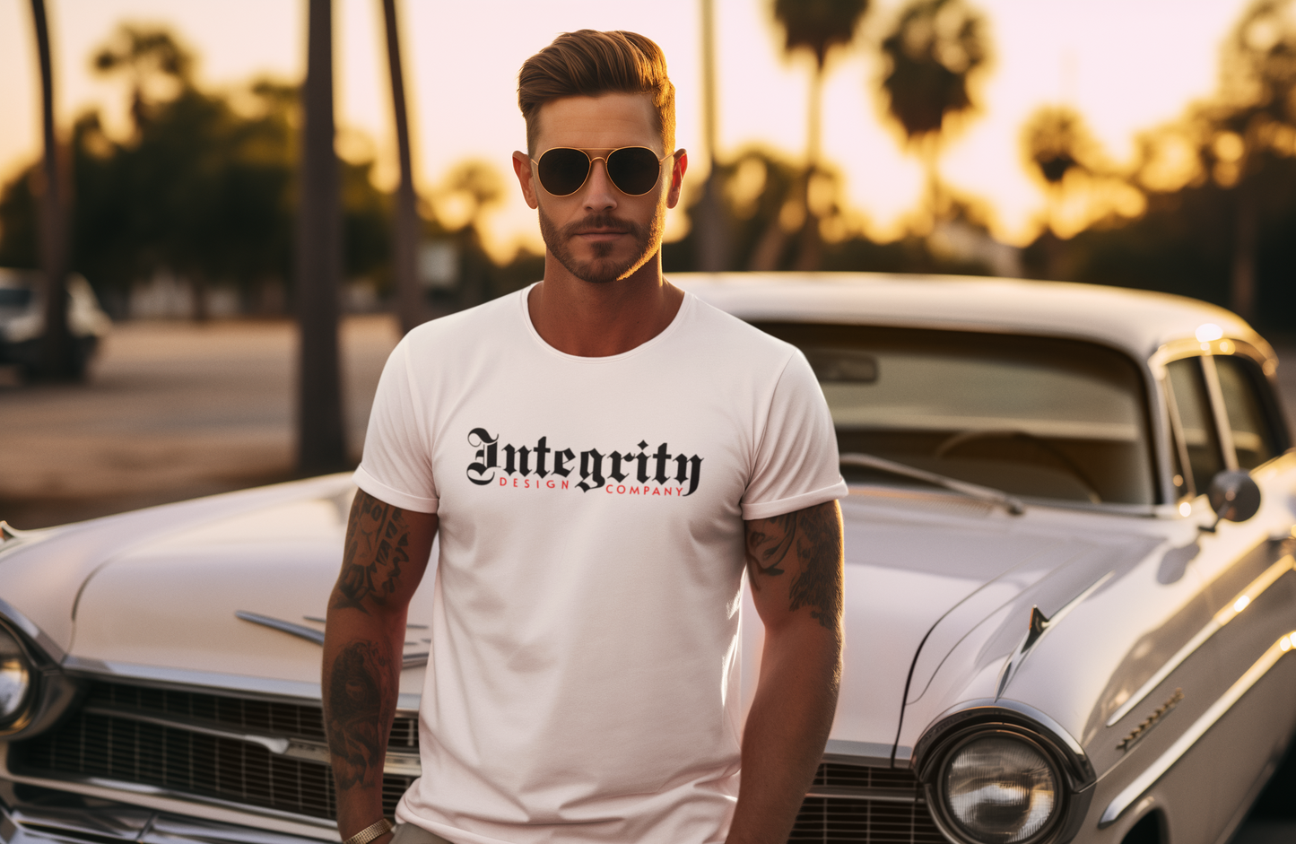 Integrity Design Graphic - Front Graphic Only - White - Tee Express Delivery available