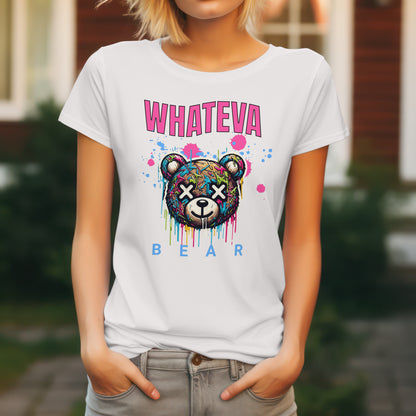 Colorful Whateva Bear Unisex Heavy Cotton Tee