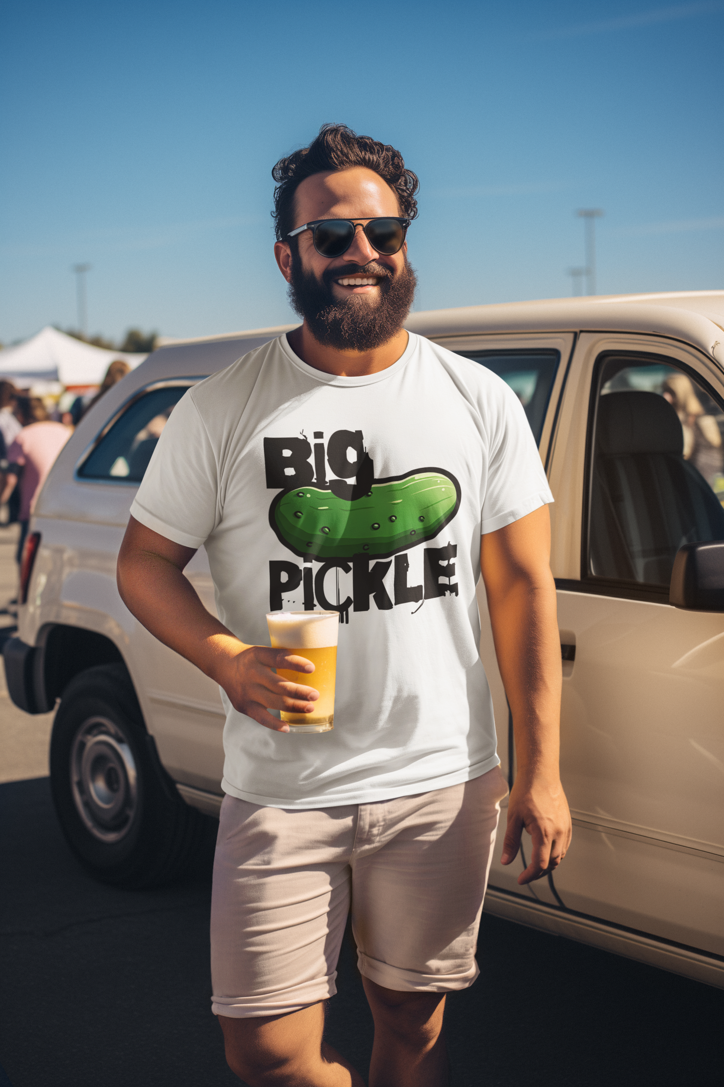 Funny Big Pickle Unisex Cotton Tee - Humor Apparel for Gifting & Everyday Wear