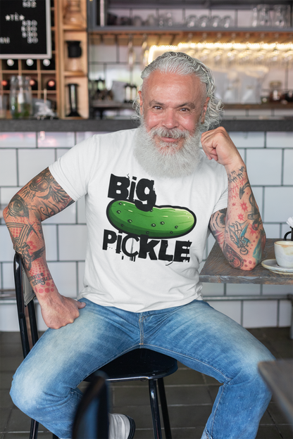 Funny Big Pickle Unisex Cotton Tee - Humor Apparel for Gifting & Everyday Wear