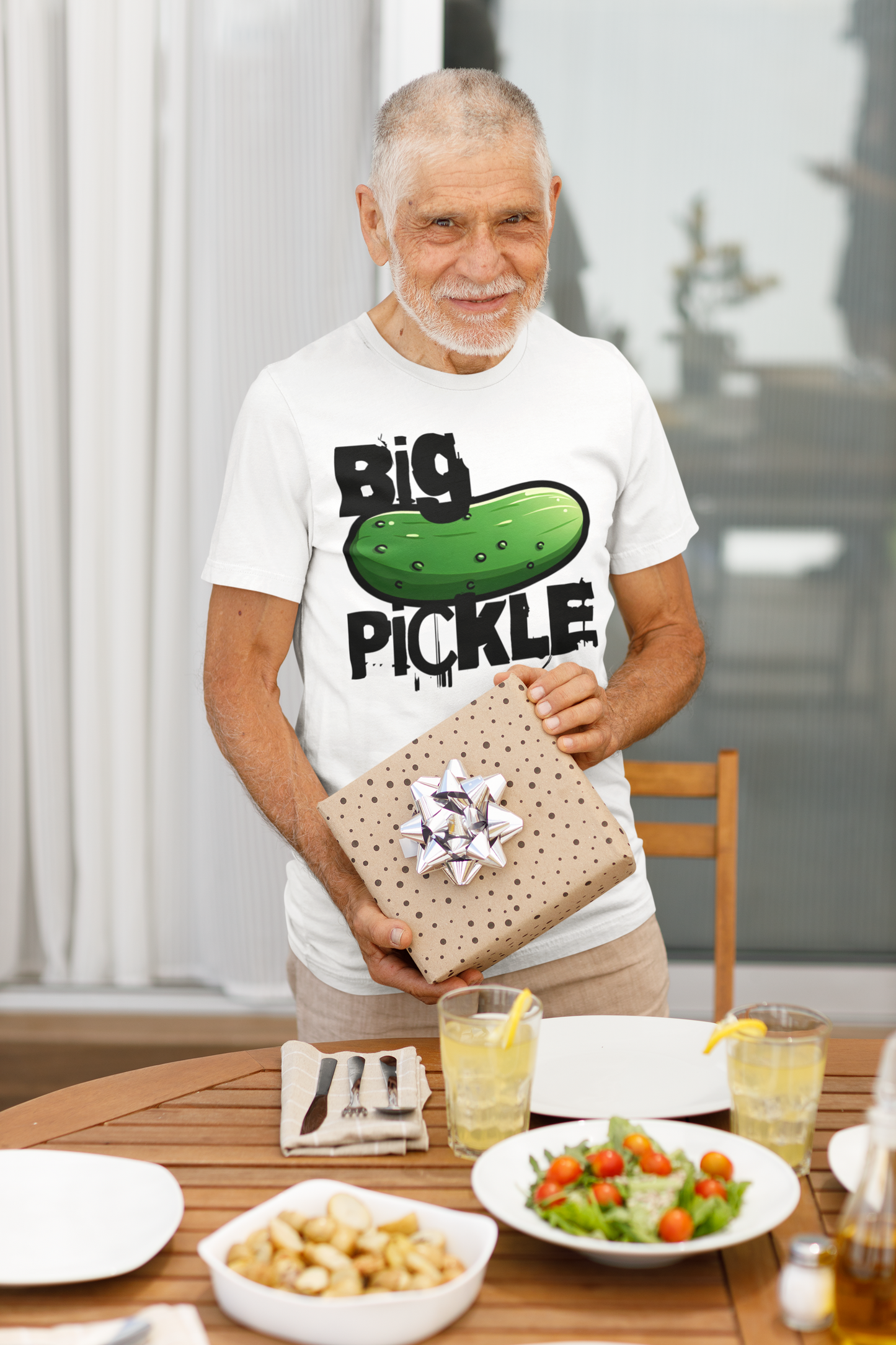 Funny Big Pickle Unisex Cotton Tee - Humor Apparel for Gifting & Everyday Wear