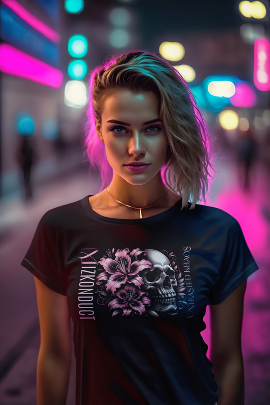 Skull Floral Women's Favorite Tee - Soft Graphic T-Shirt for Everyday Wear