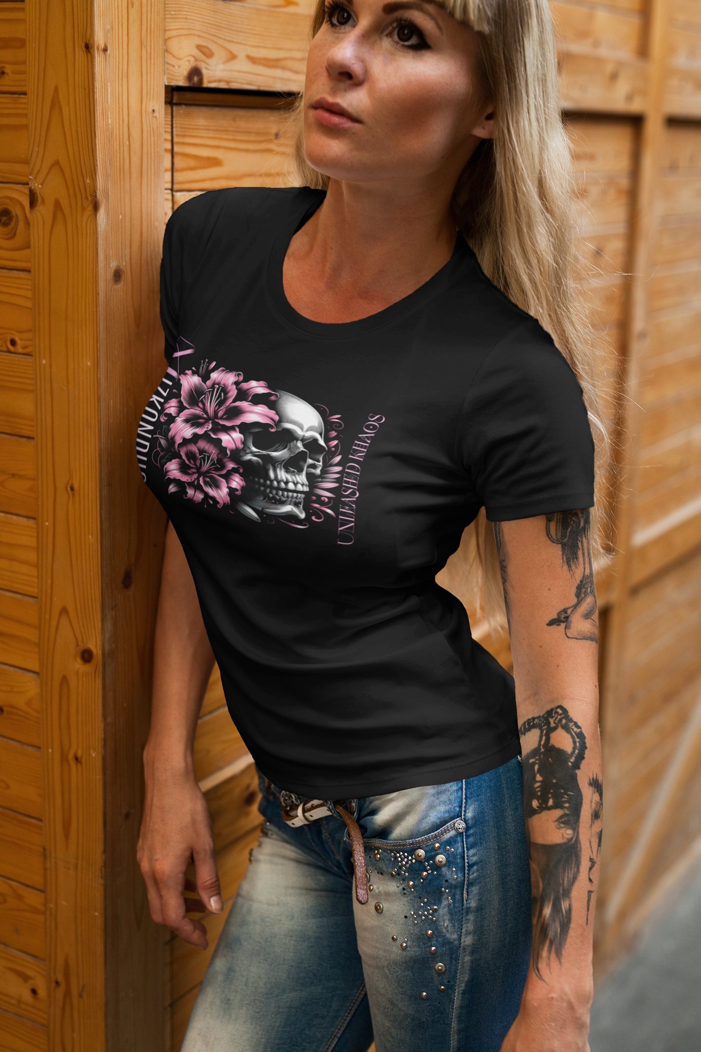 Skull Floral Women's Favorite Tee - Soft Graphic T-Shirt for Everyday Wear