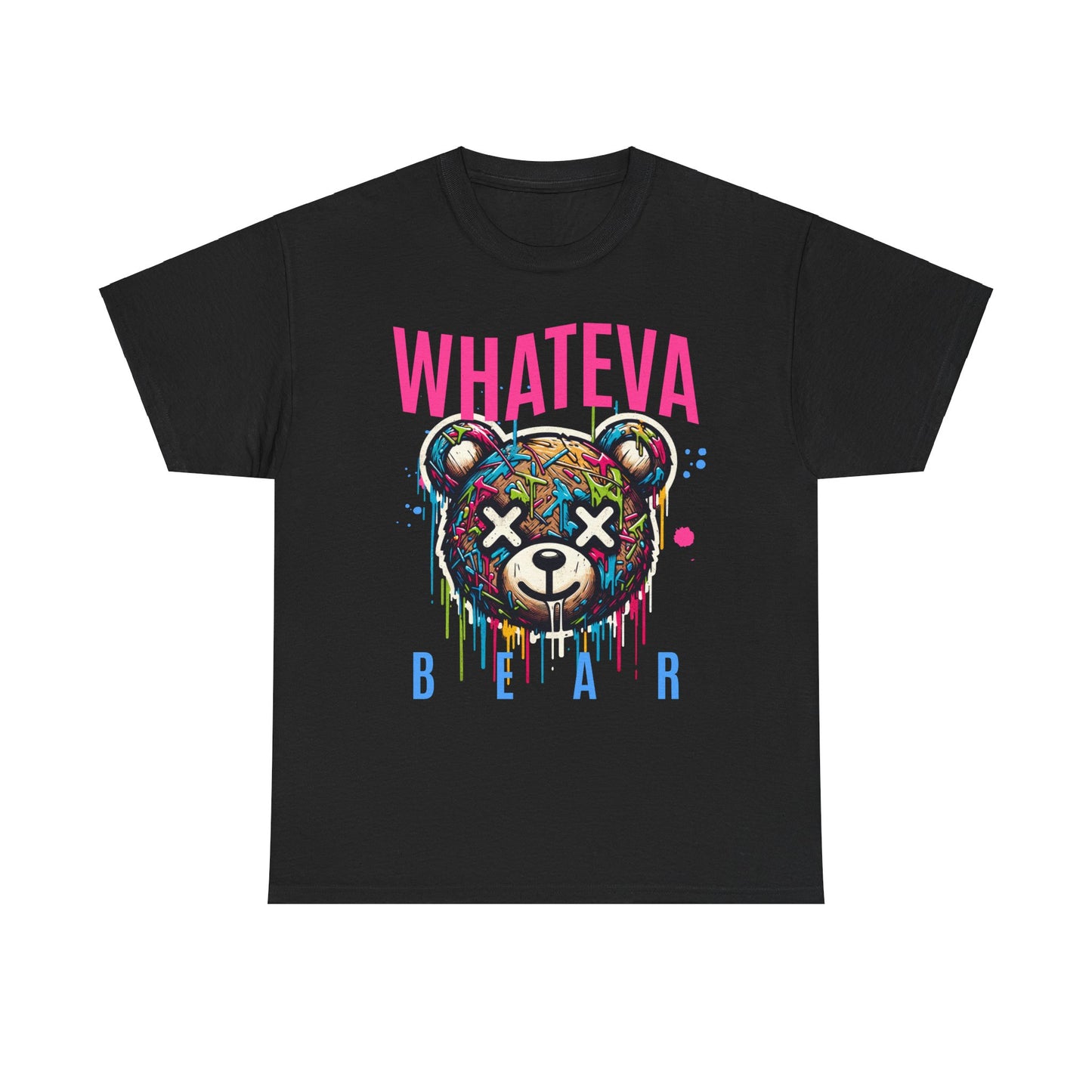 Colorful Whateva Bear Unisex Heavy Cotton Tee