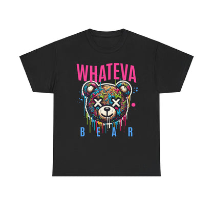 Colorful Whateva Bear Unisex Heavy Cotton Tee