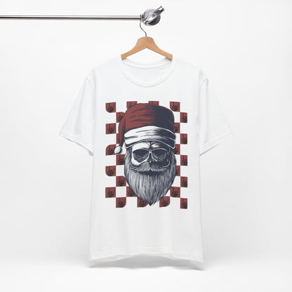 Skull Santa Unisex Jersey Tee - Perfect for Holiday Celebrations