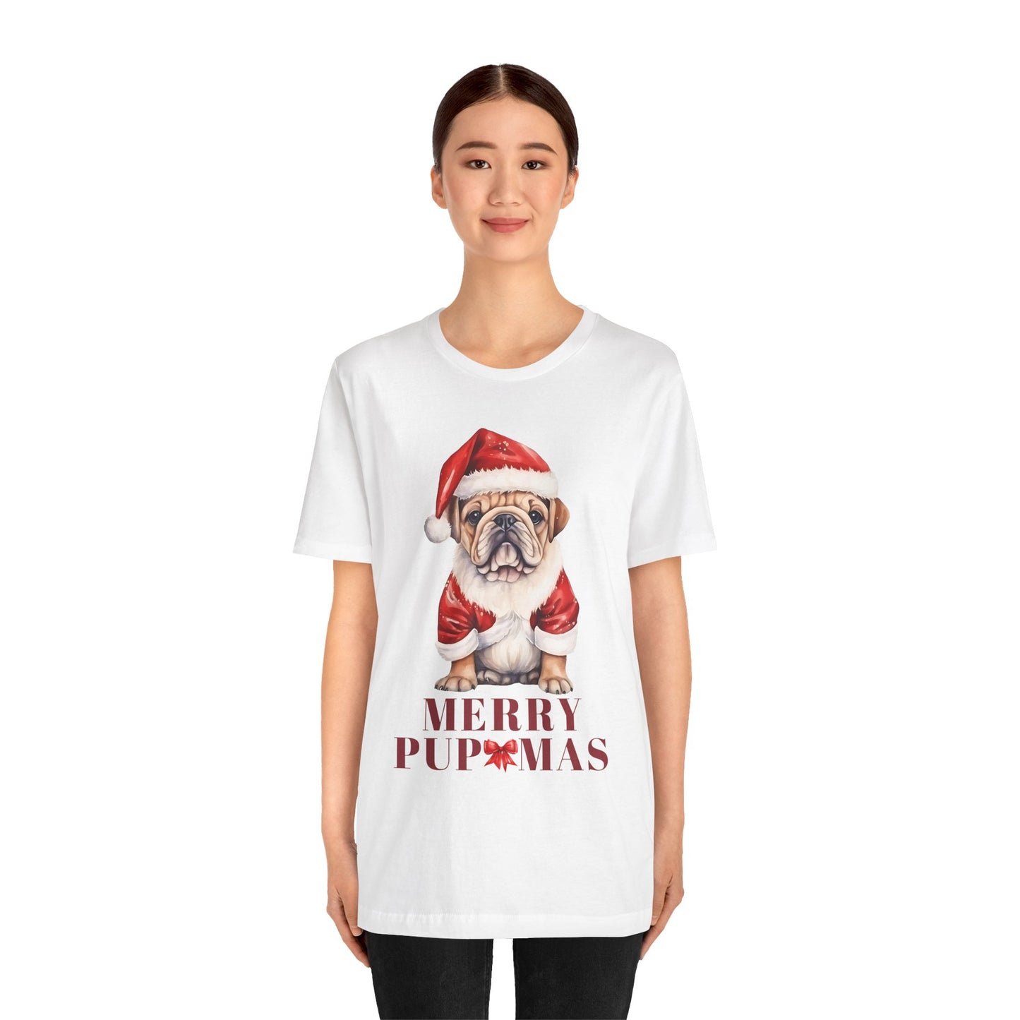 Merry Pupmas Unisex Jersey Tee - Perfect Holiday Dog T-Shirt