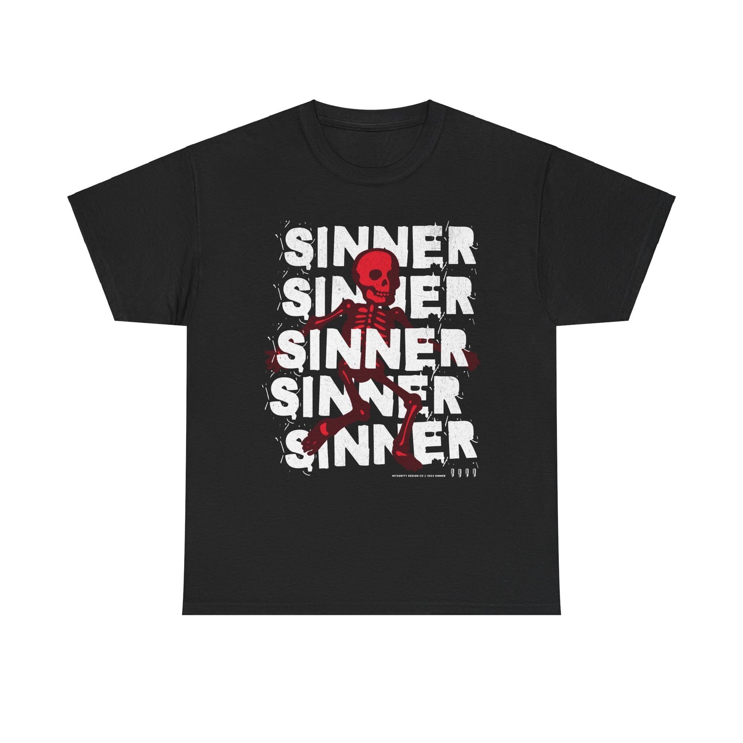 Sinner Unisex Heavy Cotton Tee - Bold Graphic T-Shirt for Halloween & Casual Wear - Express Delivery available