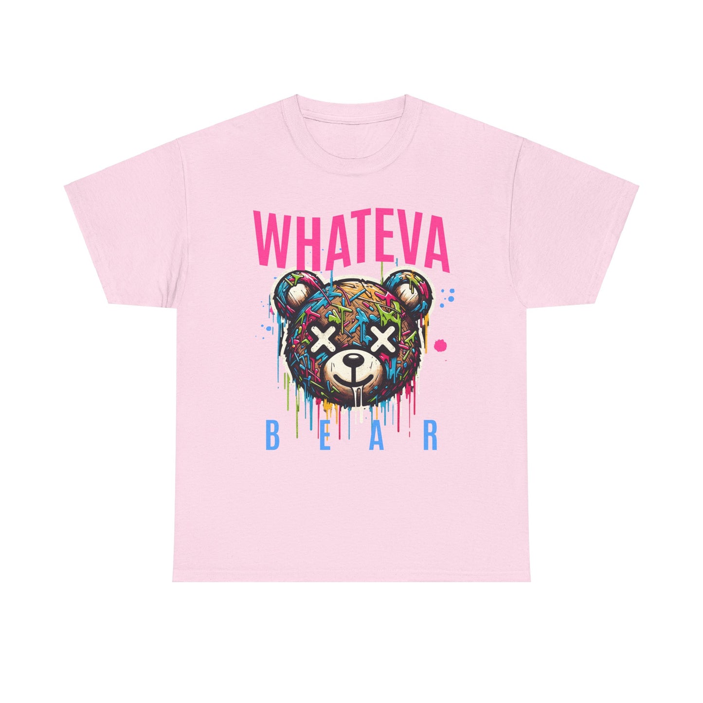 Colorful Whateva Bear Unisex Heavy Cotton Tee