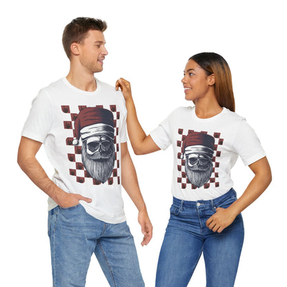 Skull Santa Unisex Jersey Tee - Perfect for Holiday Celebrations