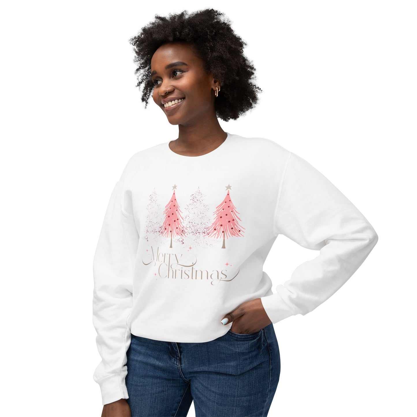 Merry Christmas Unisex Lightweight Sweatshirt