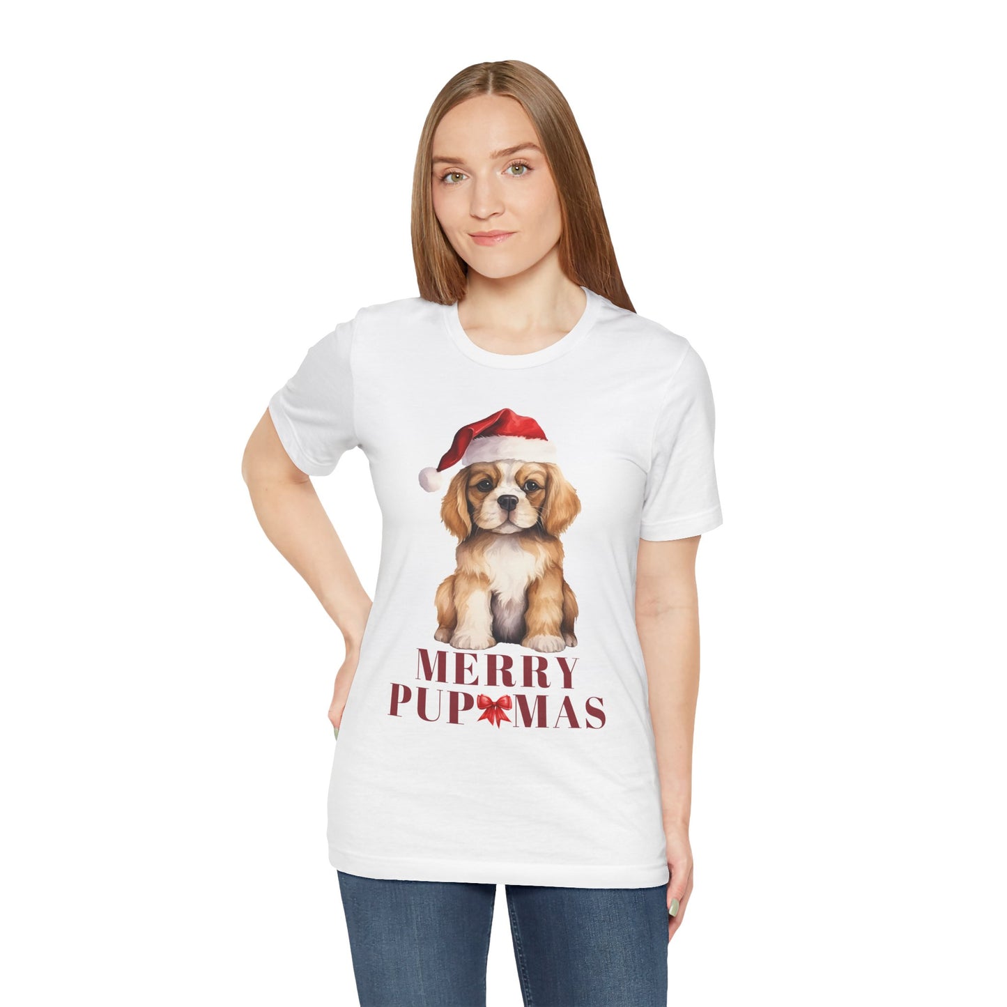 Merry Pupmas Unisex Tee - Holiday Dog Graphic Shirt