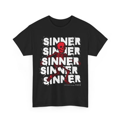 Sinner Unisex Heavy Cotton Tee - Bold Graphic T-Shirt for Halloween & Casual Wear - Express Delivery available