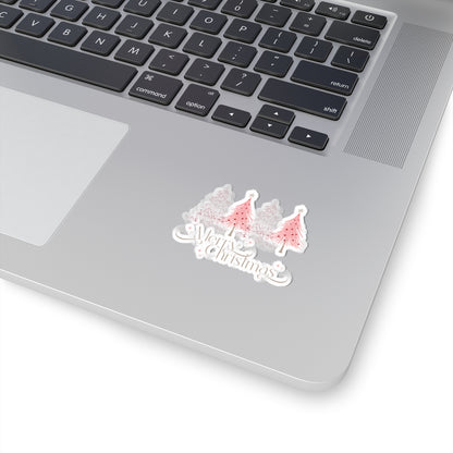 Merry Christmas Kiss-Cut Stickers - Festive Holiday Decor for Laptops & More