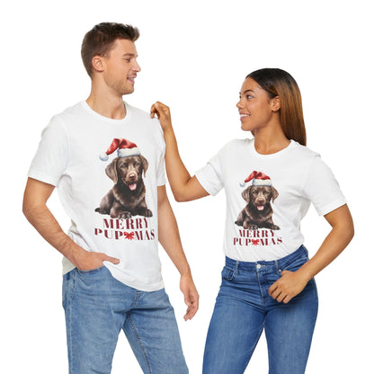 Merry Pupmas Unisex Jersey Tee – Perfect Holiday Dog Lover Shirt