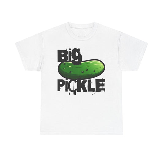 Funny Big Pickle Unisex Cotton Tee - Humor Apparel for Gifting & Everyday Wear